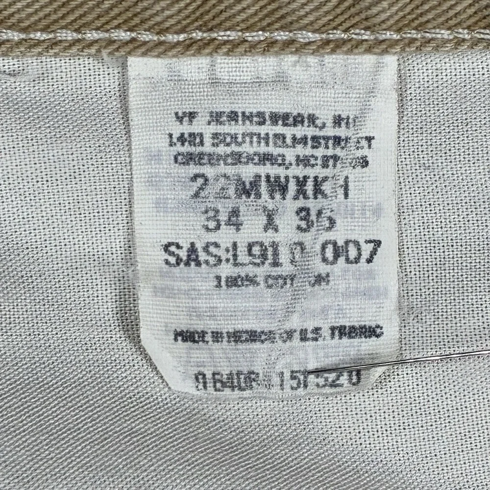 Wrangler 20X Mens 34x36 Tan Straight Leg Western Cowboy Light Wash Denim Jeans